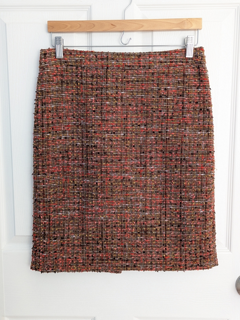 J. Crew Classic Tweed Pencil Skirt in Brown Multi